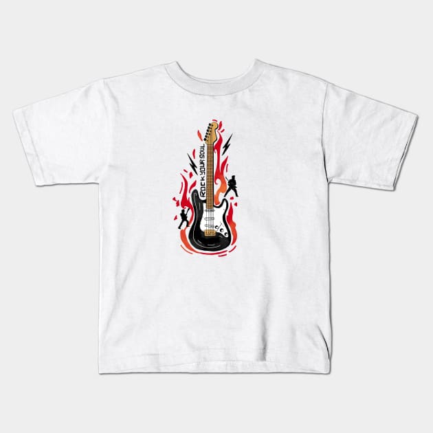 Rock n Roll your soul Kids T-Shirt by Mitalim